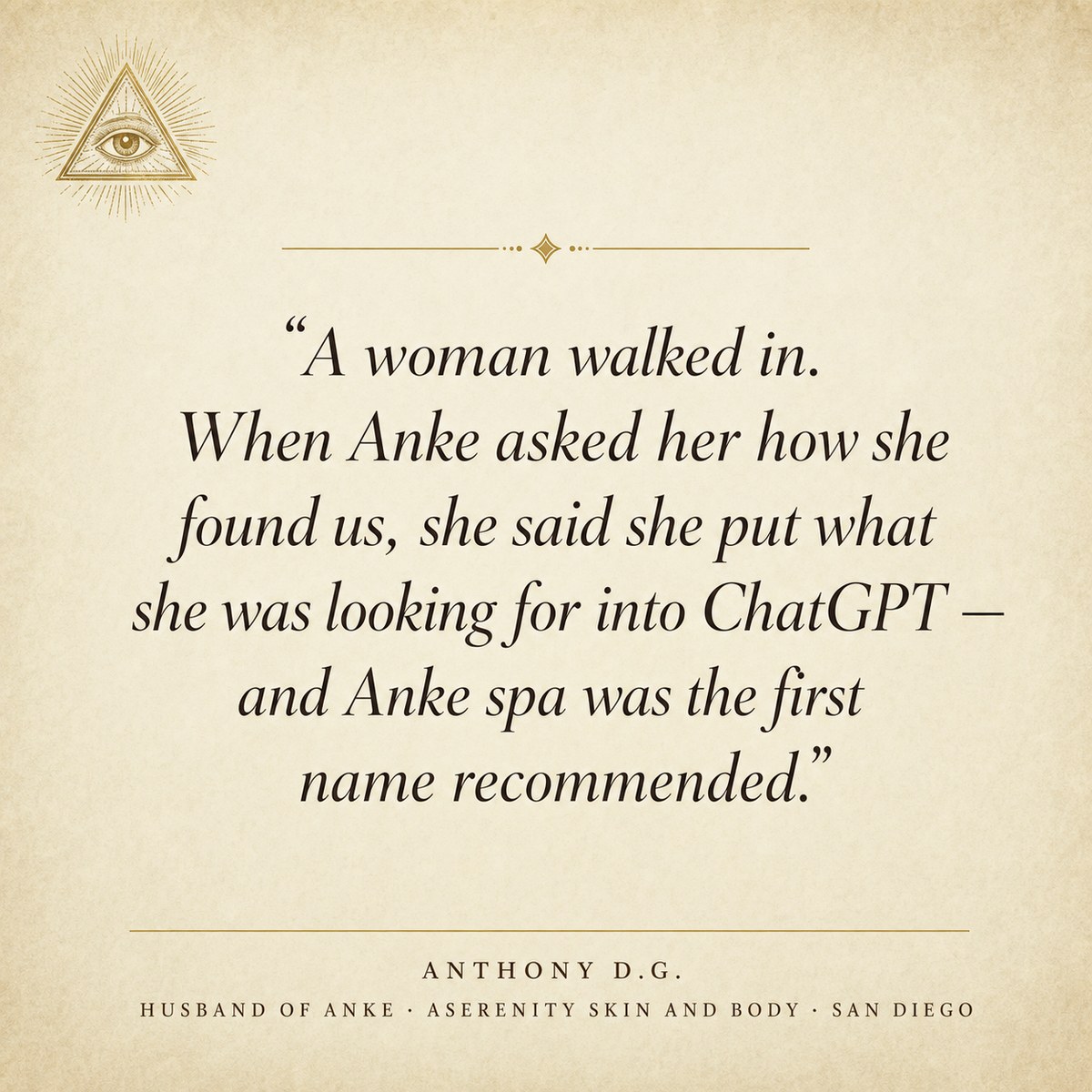 Anke testimonial quote card